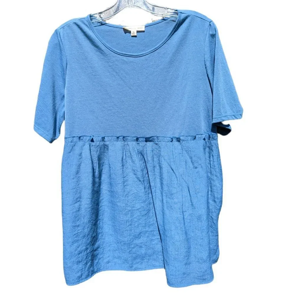 Parallel Skies Blue Blouse - Picture 1 of 3
